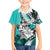 Polynesian Valentine Family Matching Short Sleeve Bodycon Dress and Hawaiian Shirt Couple Floral Unique Turquoise Version LT01 Son's Shirt Turquoise - Polynesian Pride