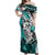 Polynesian Valentine Off Shoulder Maxi Dress Couple Floral Unique Turquoise Version LT01 Women Turquoise - Polynesian Pride