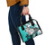 Polynesian Valentine Shoulder Handbag Couple Floral Unique Turquoise Version LT01 - Polynesian Pride