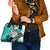 Polynesian Valentine Shoulder Handbag Couple Floral Unique Turquoise Version LT01 - Polynesian Pride