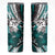 Polynesian Valentine Skinny Tumbler Couple Floral Unique Teal Version