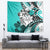 Polynesian Valentine Tapestry Couple Floral Unique Turquoise Version LT01 - Polynesian Pride