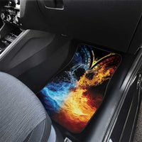 Personalised Polynesian Heart In Fire And Water Car Mats Romantic Elements LT01 - Polynesian Pride