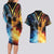 Personalised Polynesian Heart In Fire And Water Couples Matching Long Sleeve Bodycon Dress and Hawaiian Shirt Romantic Elements