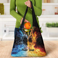 Polynesian Heart In Fire And Water Grocery Bag Romantic Elements LT01 - Polynesian Pride