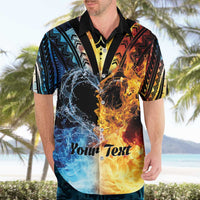 Personalised Polynesian Heart In Fire And Water Hawaiian Shirt Romantic Elements LT01 - Polynesian Pride