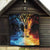 Personalised Polynesian Heart In Fire And Water Quilt Romantic Elements