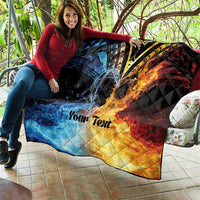 Personalised Polynesian Heart In Fire And Water Quilt Romantic Elements