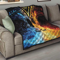 Personalised Polynesian Heart In Fire And Water Quilt Romantic Elements