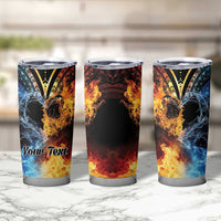 Personalised Polynesian Heart In Fire And Water Tumbler Cup Romantic Elements LT01 - Polynesian Pride