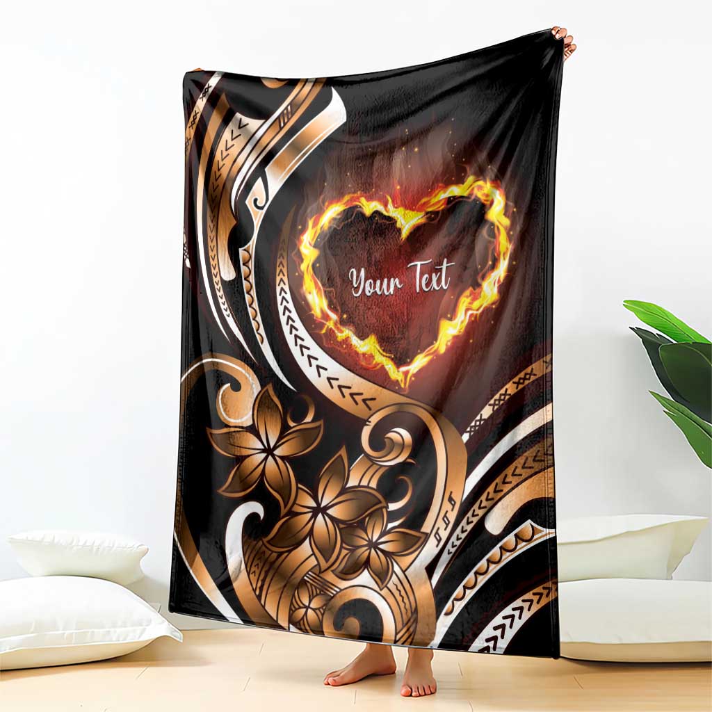 Personalised Polynesian Fiery Heart Blanket Passionate Love LT01 - Polynesian Pride