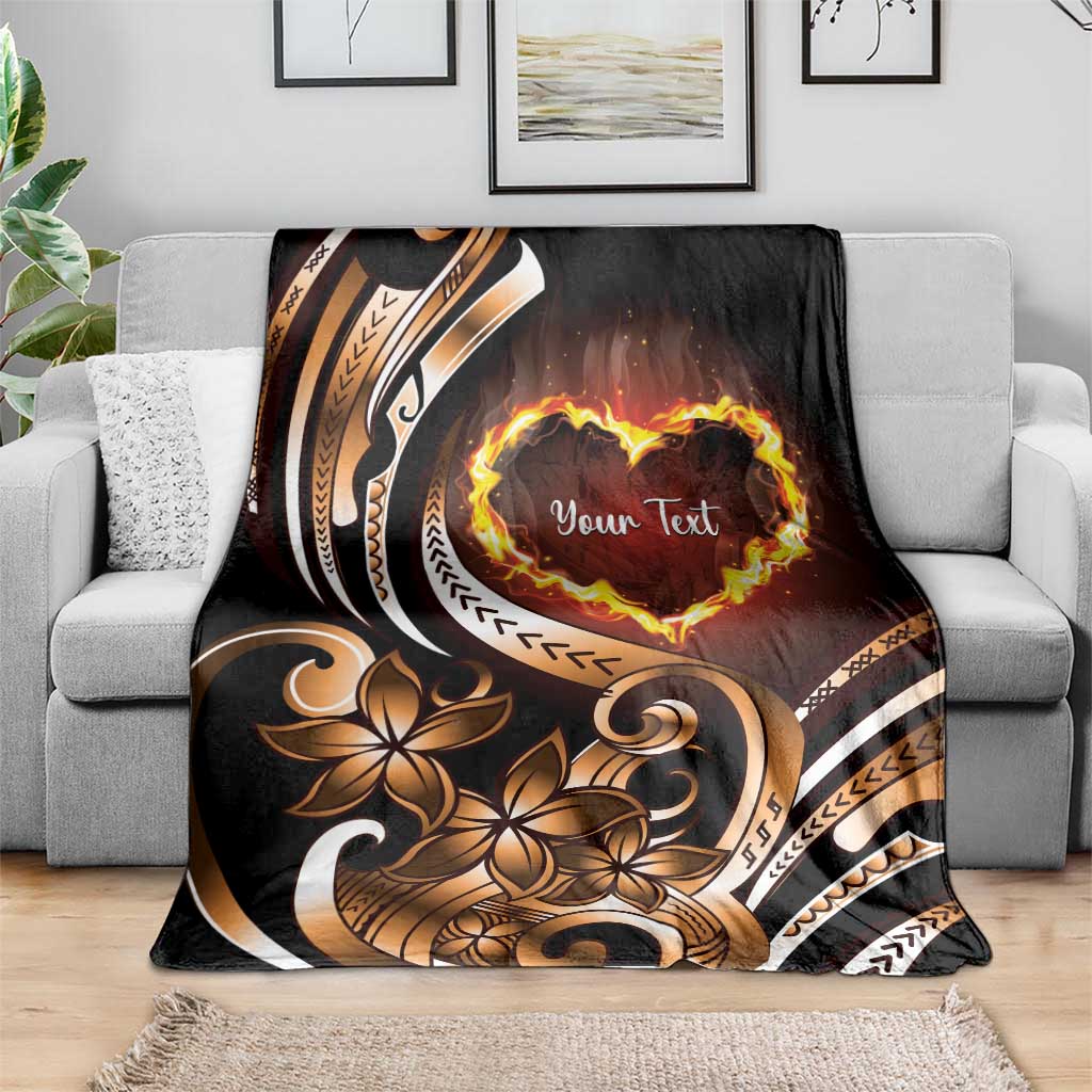Personalised Polynesian Fiery Heart Blanket Passionate Love LT01 - Polynesian Pride
