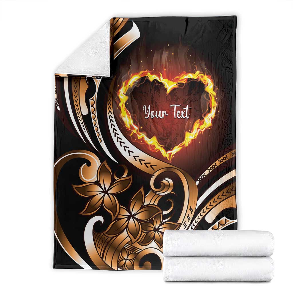 Personalised Polynesian Fiery Heart Blanket Passionate Love LT01 - Polynesian Pride