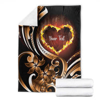 Personalised Polynesian Fiery Heart Blanket Passionate Love LT01 - Polynesian Pride