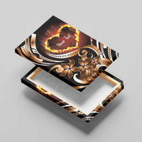 Personalised Polynesian Fiery Heart Canvas Wall Art Passionate Love LT01 - Polynesian Pride