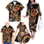 Personalised Polynesian Fiery Heart Family Matching Off The Shoulder Long Sleeve Dress and Hawaiian Shirt Passionate Love