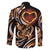 Personalised Polynesian Fiery Heart Family Matching Off The Shoulder Long Sleeve Dress and Hawaiian Shirt Passionate Love