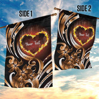 Personalised Polynesian Fiery Heart Garden Flag Passionate Love LT01 - Polynesian Pride