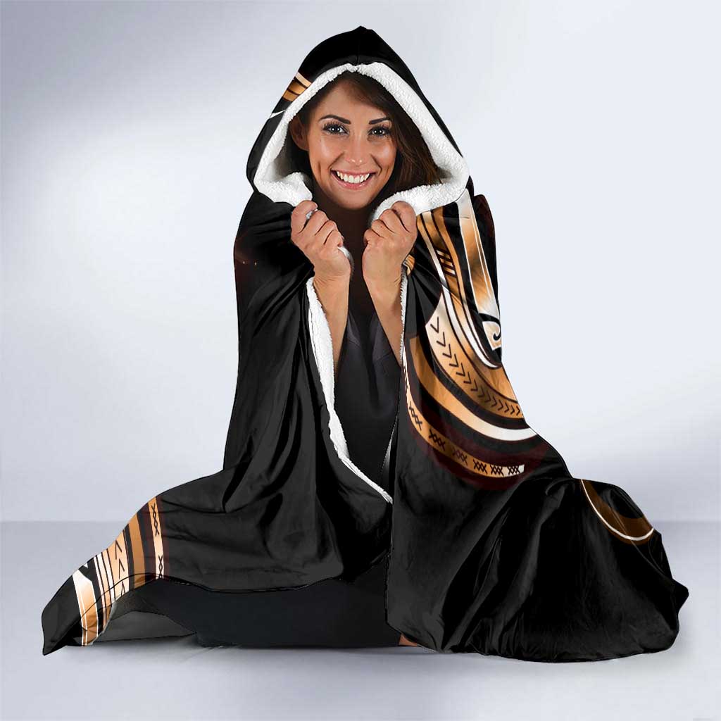 Personalised Polynesian Fiery Heart Hooded Blanket Passionate Love LT01 - Polynesian Pride