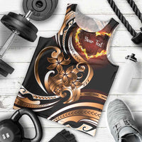 Personalised Polynesian Fiery Heart Men Tank Top Passionate Love LT01 - Polynesian Pride