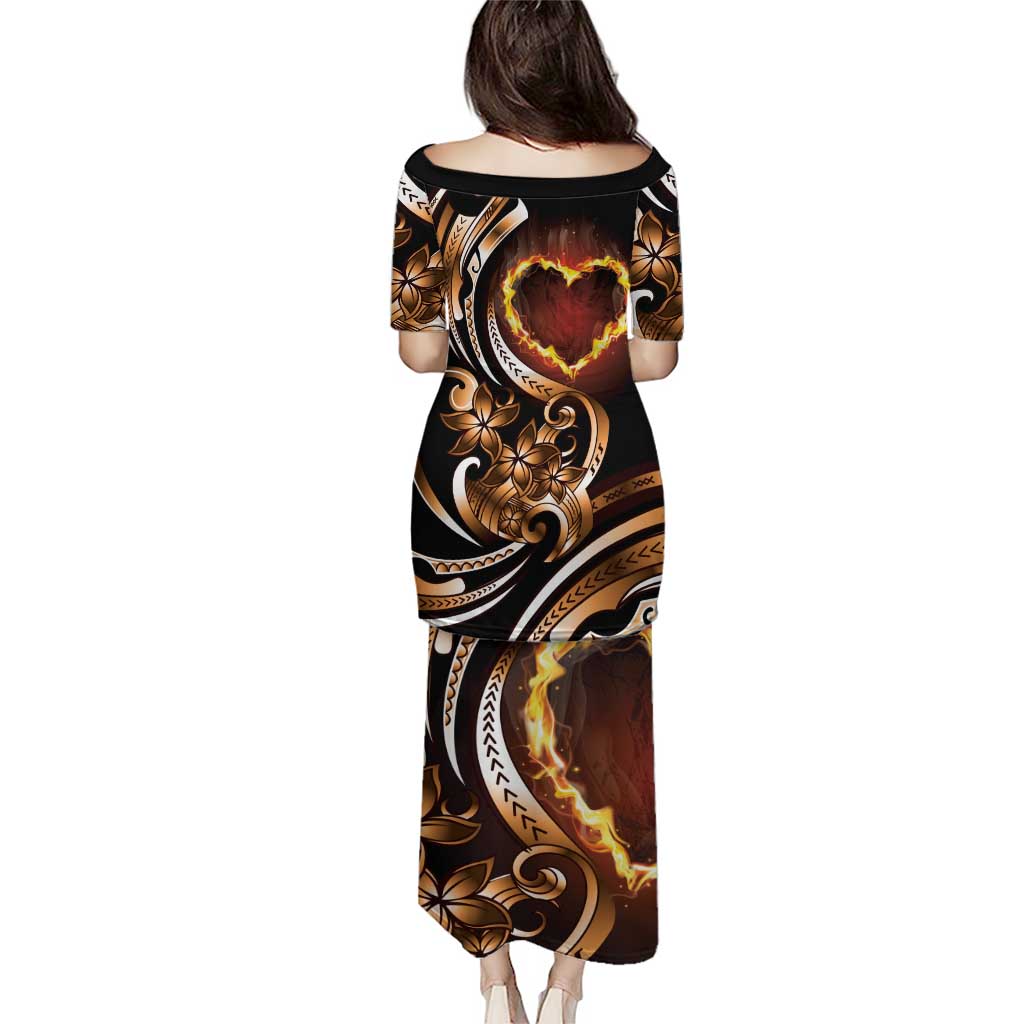 Personalised Polynesian Fiery Heart Puletasi Passionate Love LT01 - Polynesian Pride