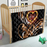 Personalised Polynesian Fiery Heart Quilt Passionate Love
