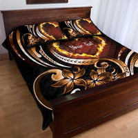 Personalised Polynesian Fiery Heart Quilt Bed Set Passionate Love LT01 - Polynesian Pride
