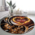 Personalised Polynesian Fiery Heart Round Carpet Passionate Love