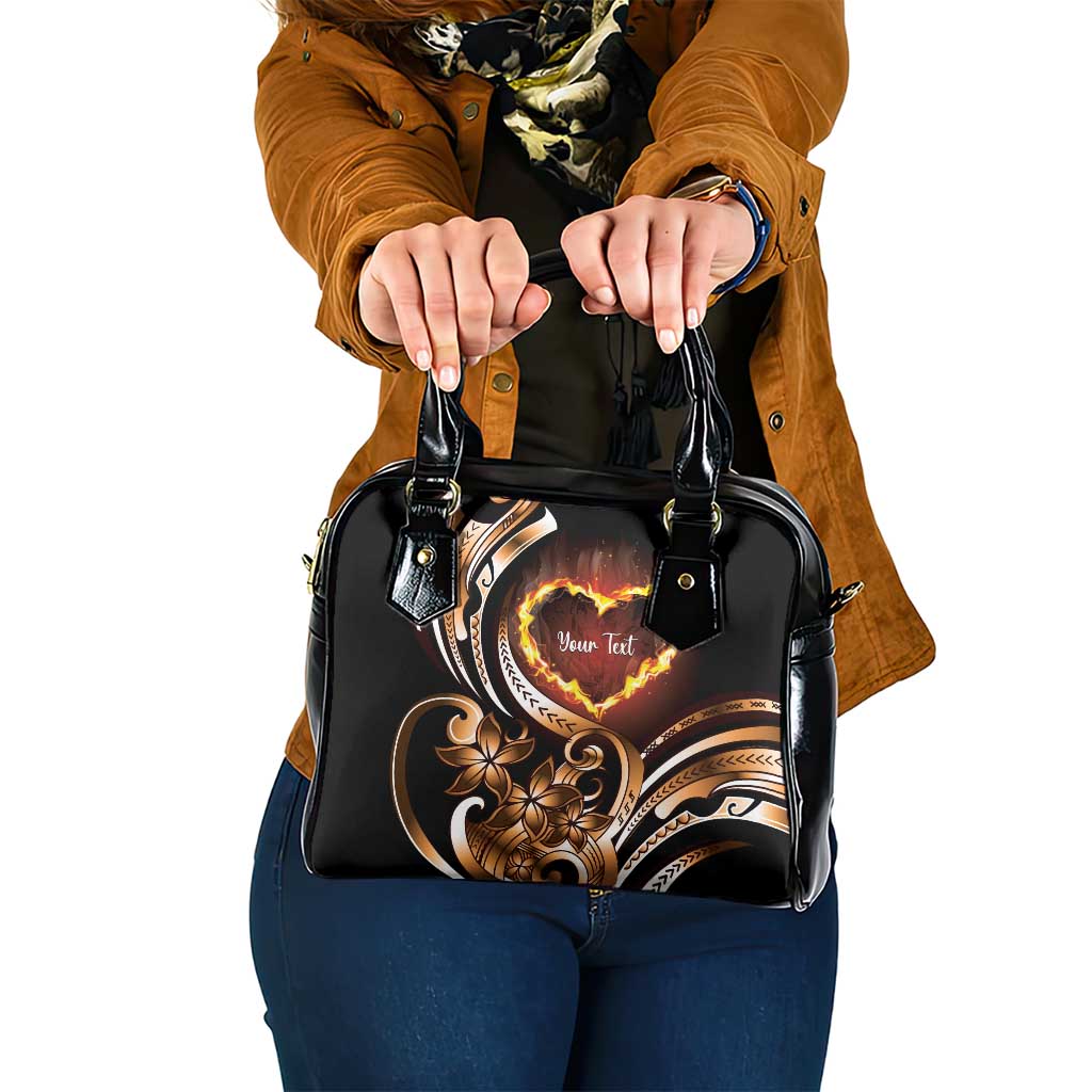 Personalised Polynesian Fiery Heart Shoulder Handbag Passionate Love