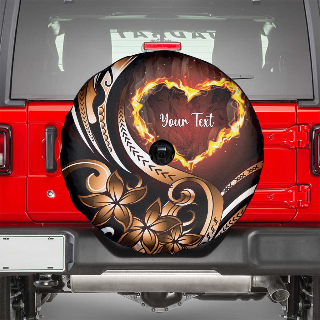 Personalised Polynesian Fiery Heart Spare Tire Cover Passionate Love LT01 - Polynesian Pride