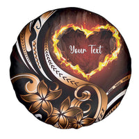Personalised Polynesian Fiery Heart Spare Tire Cover Passionate Love LT01 - Polynesian Pride