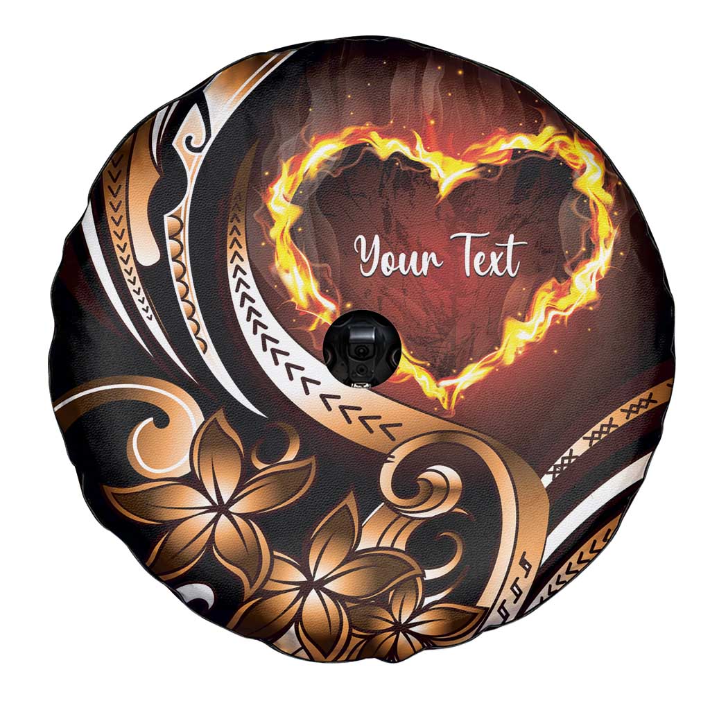 Personalised Polynesian Fiery Heart Spare Tire Cover Passionate Love LT01 - Polynesian Pride