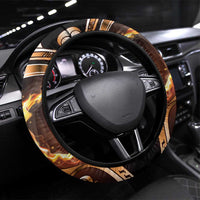 Polynesian Fiery Heart Steering Wheel Cover Passionate Love LT01 Universal Fit Black - Polynesian Pride