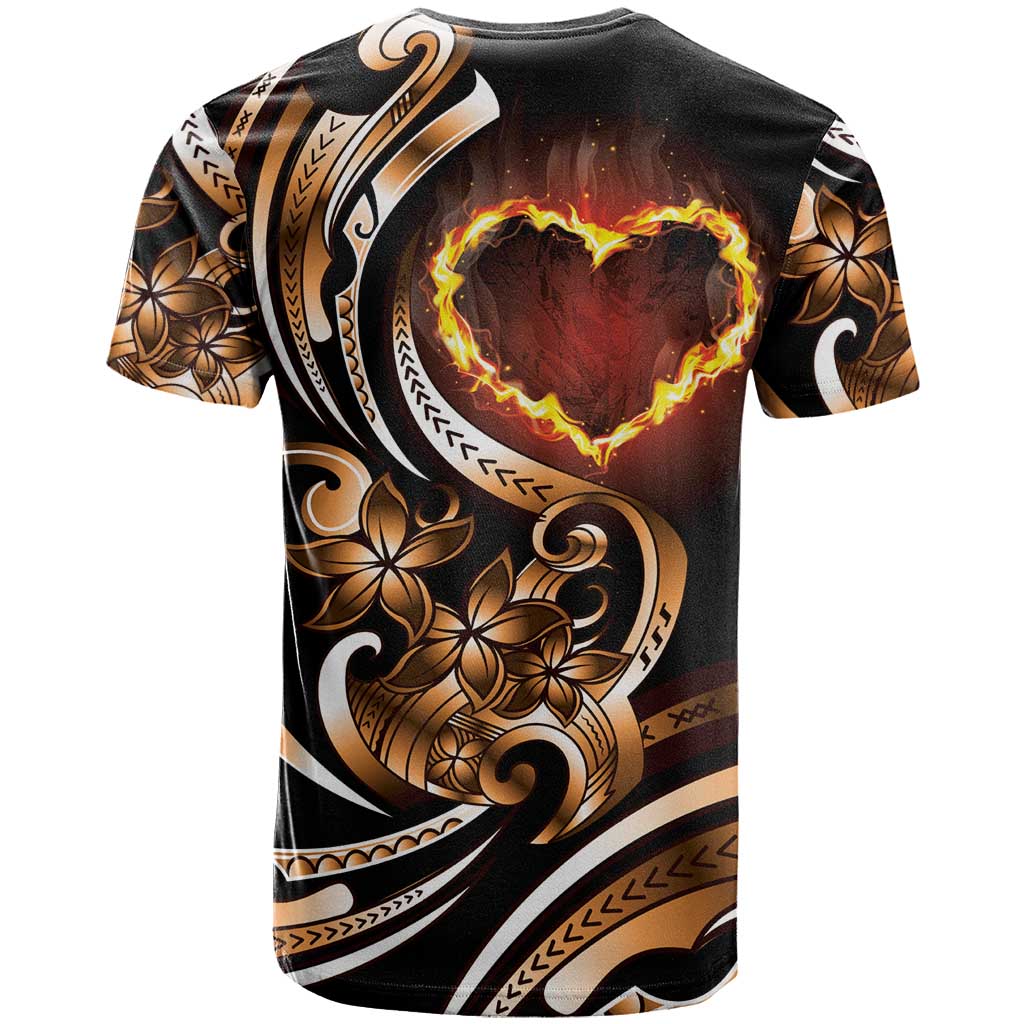 Personalised Polynesian Fiery Heart T Shirt Passionate Love