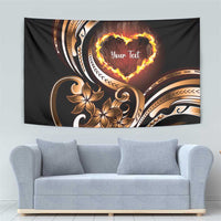 Personalised Polynesian Fiery Heart Tapestry Passionate Love
