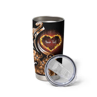Personalised Polynesian Fiery Heart Tumbler Cup Passionate Love LT01 - Polynesian Pride