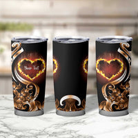 Personalised Polynesian Fiery Heart Tumbler Cup Passionate Love LT01 - Polynesian Pride