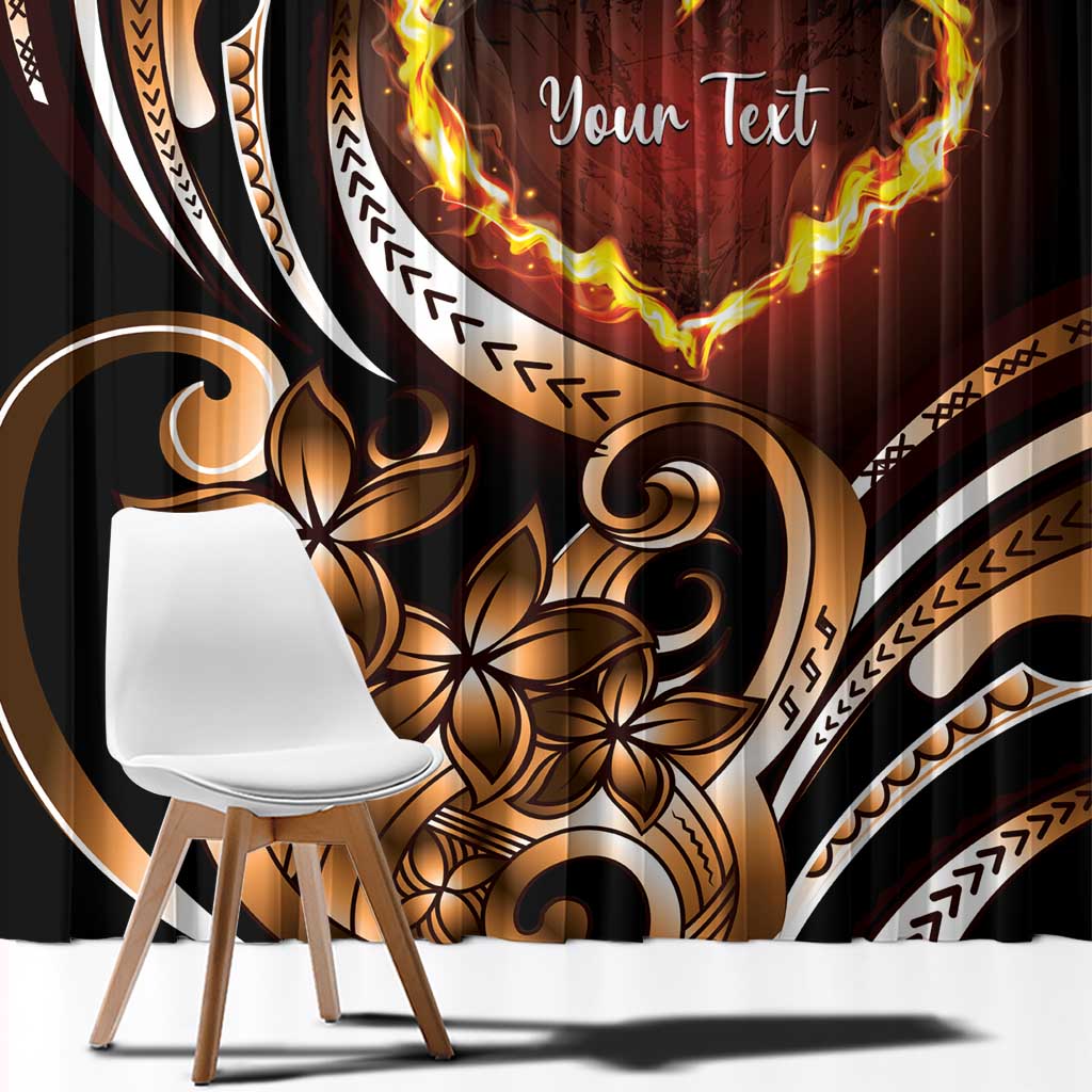 Personalised Polynesian Fiery Heart Window Curtain Passionate Love LT01 - Polynesian Pride