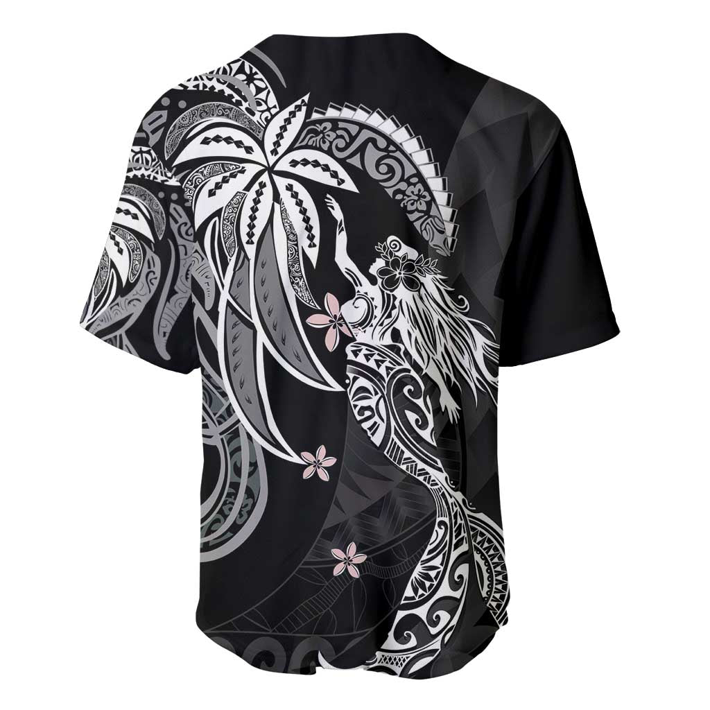 Polynesian Mermaid Plumeria Tribal Tattoo Baseball Jersey