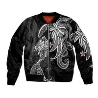 Polynesian Mermaid Plumeria Tribal Tattoo Bomber Jacket
