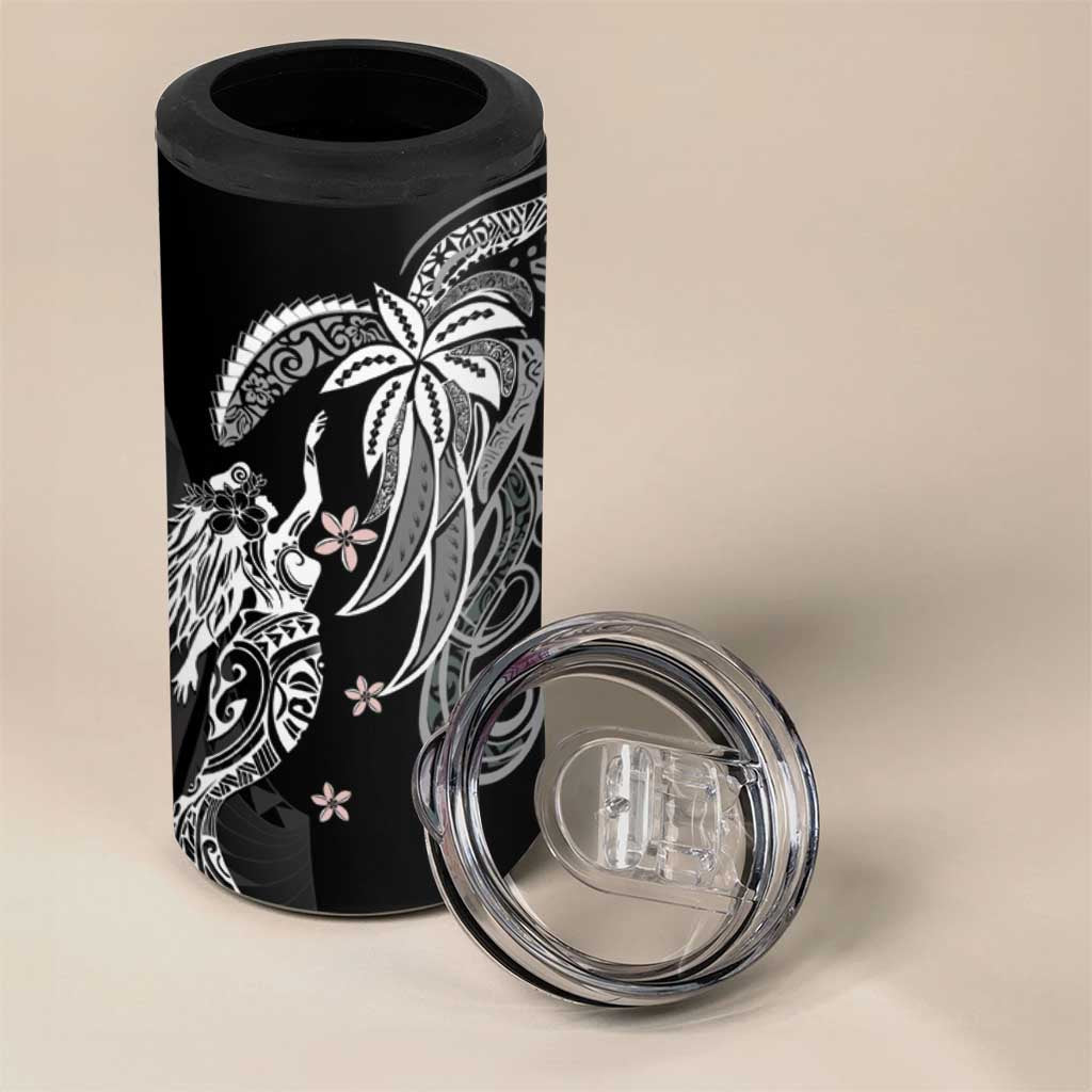 Polynesian Mermaid Plumeria Tribal Tattoo 4 in 1 Can Cooler Tumbler LT01 - Polynesian Pride