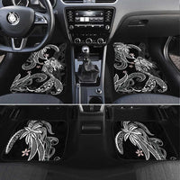 Polynesian Mermaid Plumeria Tribal Tattoo Car Mats LT01 Set 4pcs Black - Polynesian Pride