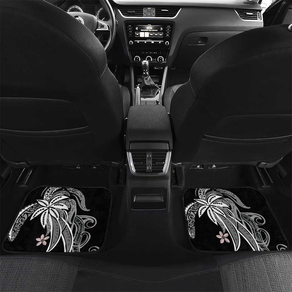 Polynesian Mermaid Plumeria Tribal Tattoo Car Mats LT01 Set 2pcs - Back Black - Polynesian Pride