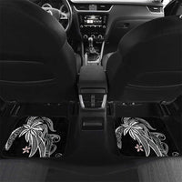 Polynesian Mermaid Plumeria Tribal Tattoo Car Mats LT01 Set 2pcs - Back Black - Polynesian Pride