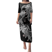 Polynesian Mermaid Plumeria Tribal Tattoo Family Matching Puletasi and Hawaiian Shirt