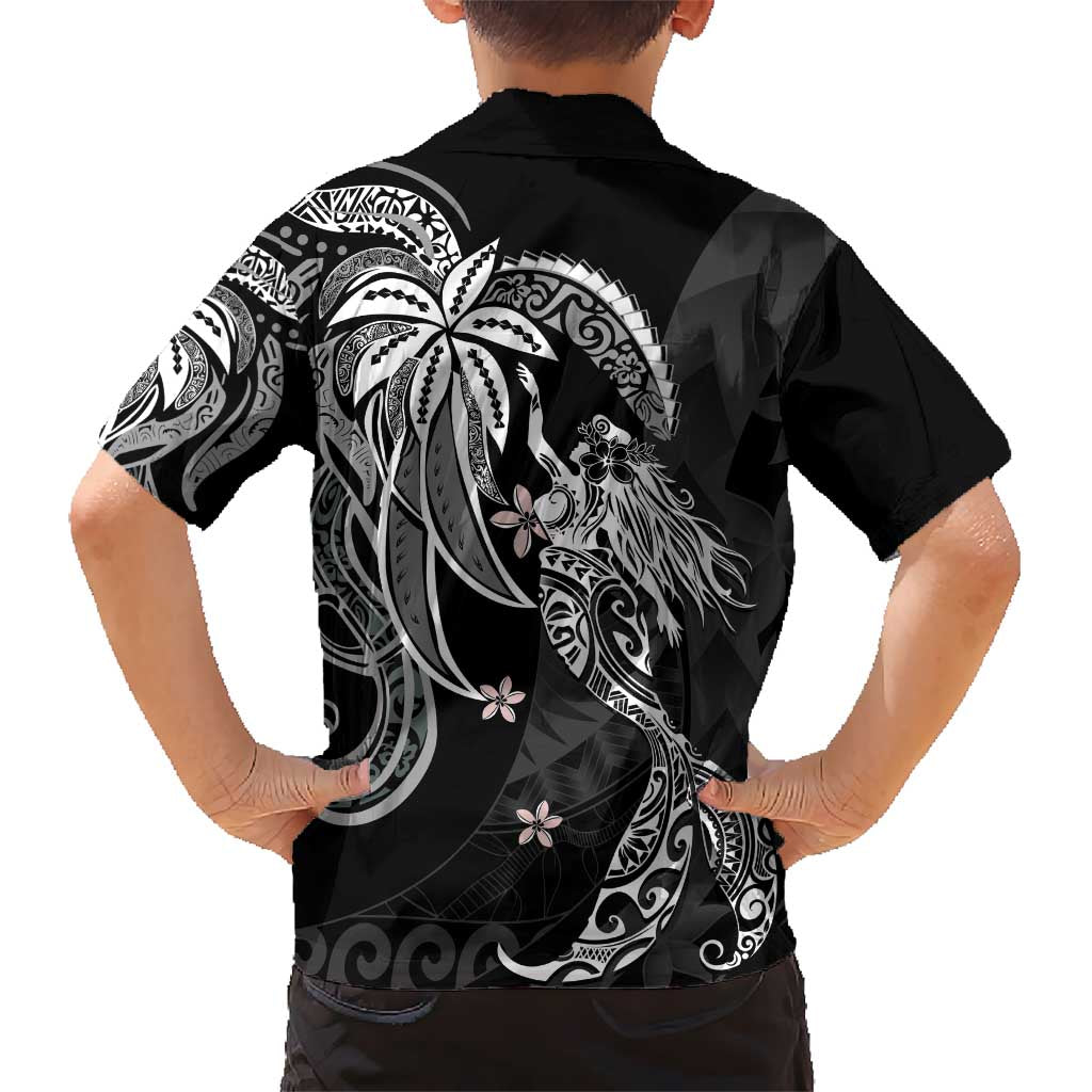 Polynesian Mermaid Plumeria Tribal Tattoo Hawaiian Shirt