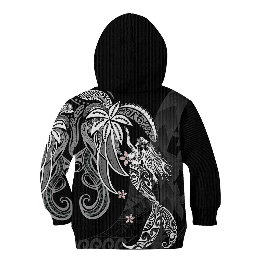 Polynesian Mermaid Plumeria Tribal Tattoo Kid Hoodie