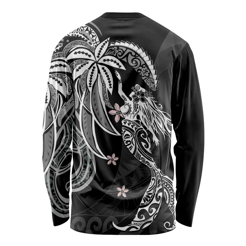 Polynesian Mermaid Plumeria Tribal Tattoo Long Sleeve Shirt LT01 - Polynesian Pride