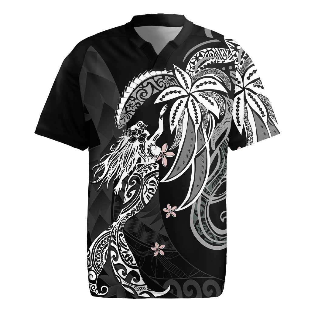 Polynesian Mermaid Plumeria Tribal Tattoo Rugby Jersey