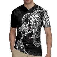 Polynesian Mermaid Plumeria Tribal Tattoo Rugby Jersey